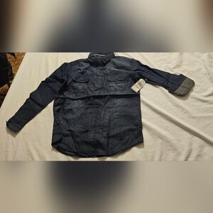 Nautica Kids Button Down Shirt Denim Button 10 12 NWT
